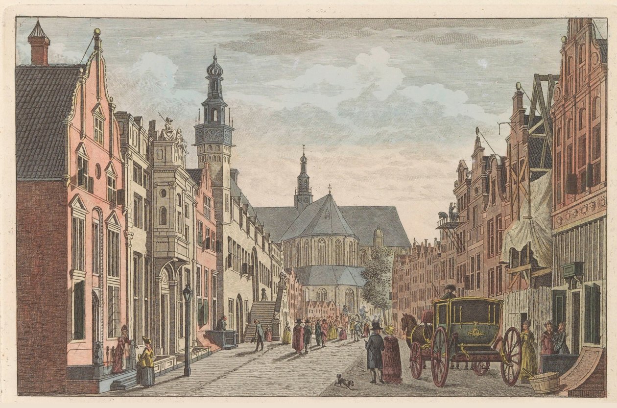 Langestraat in Alkmaar, ca. 1790 by Carel Frederik Bendorp (I)