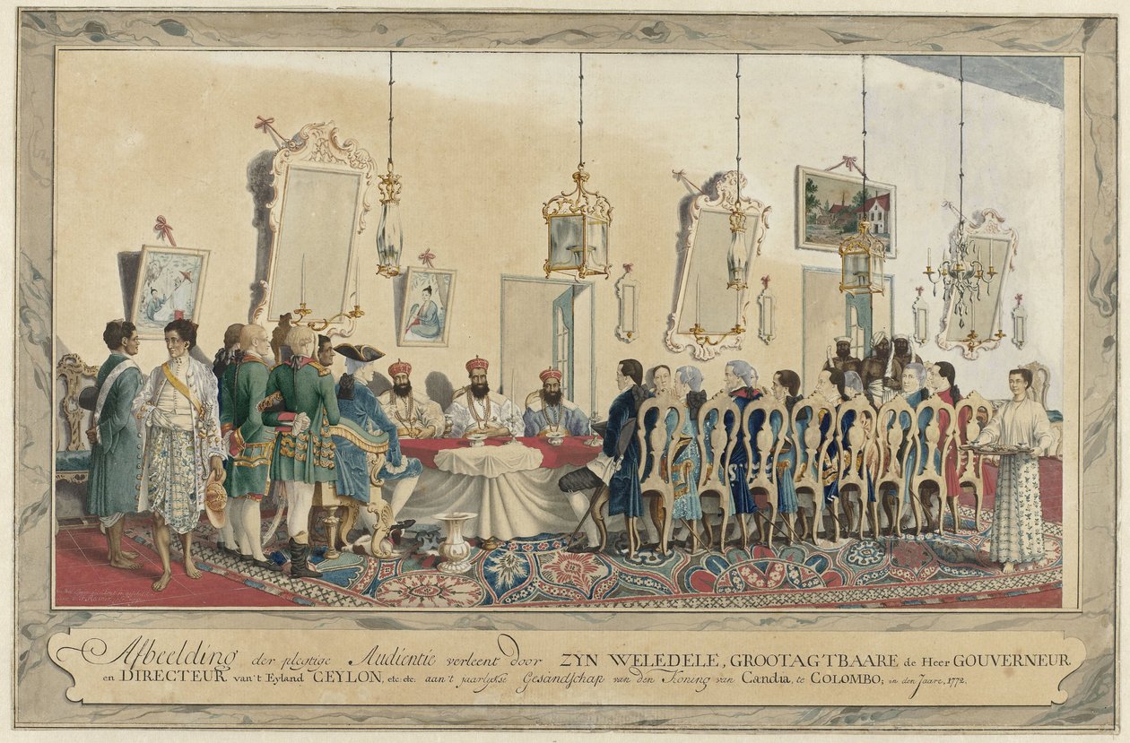 Reception of the Envoys of the King of Kandy by Governor Imam Falck by Carel Frederik Reimer