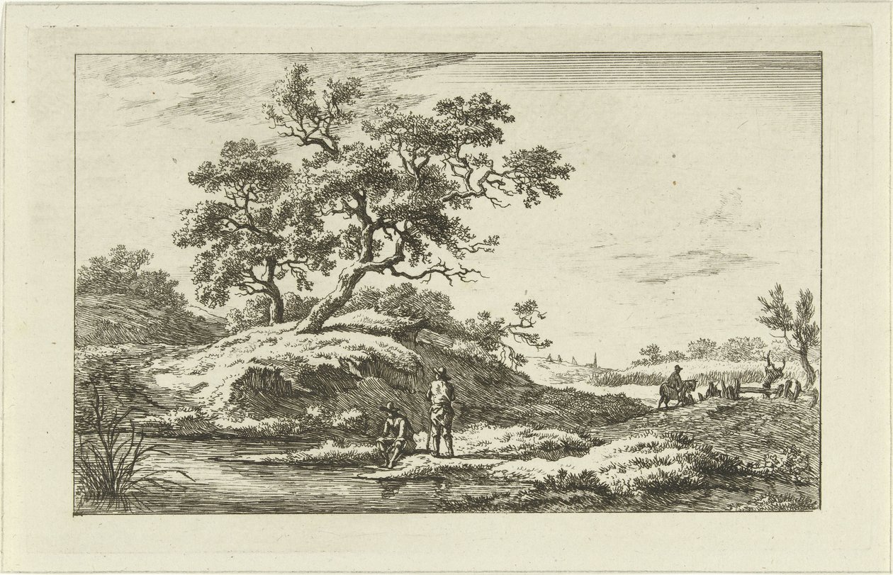 Travelers by the Waterside by Carel Lodewijk Hansen