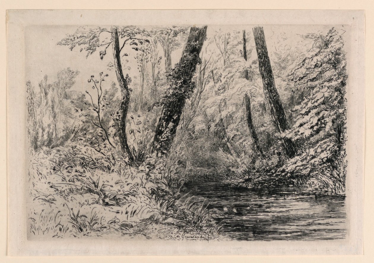 Souvenir of the Watercress Beds at Veules by Carel Nicolaas Storm van 