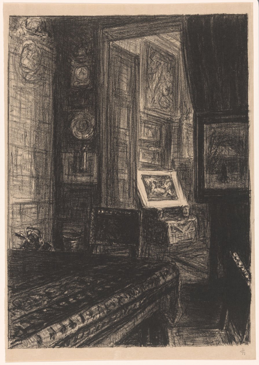 Interior of a Living Room by Carel Nicolaas Storm van 