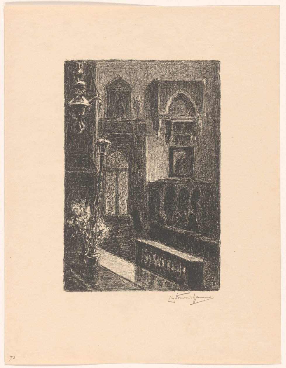 Church Interior in Venice by Carel Nicolaas Storm van 