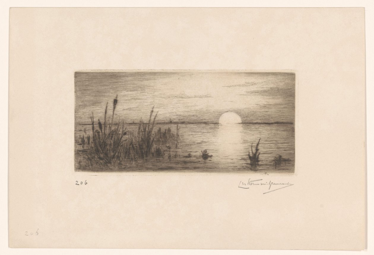 Sunset by Carel Nicolaas Storm van 