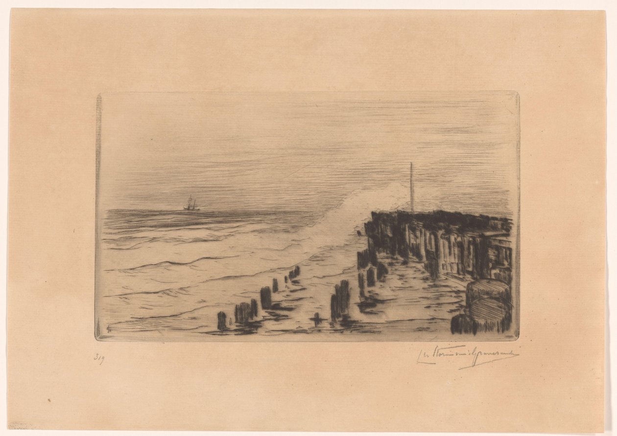 Pier of Vlissingen by Carel Nicolaas Storm van 