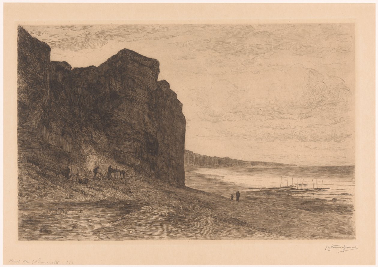 Rocky Coast near Veules by Carel Nicolaas Storm van 