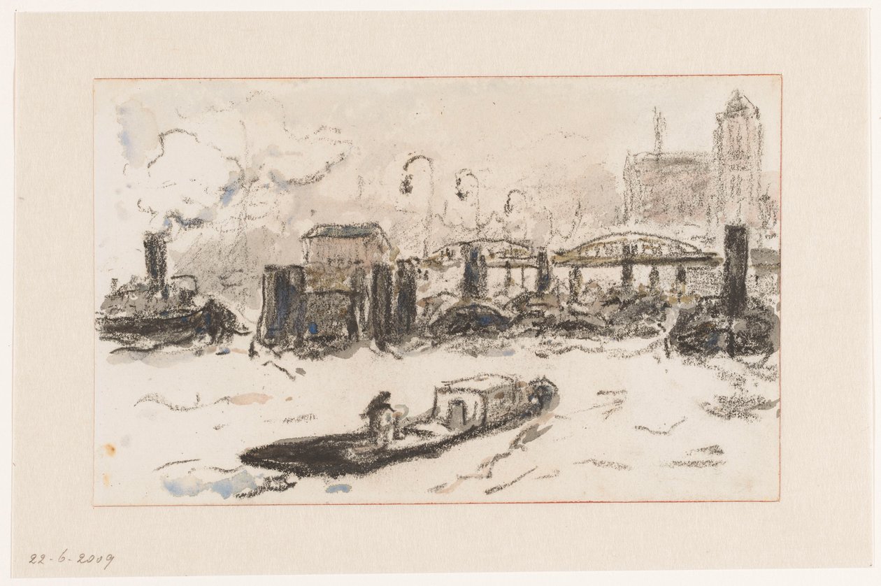 View of the Harbor of Hamburg by Carel Nicolaas Storm van 