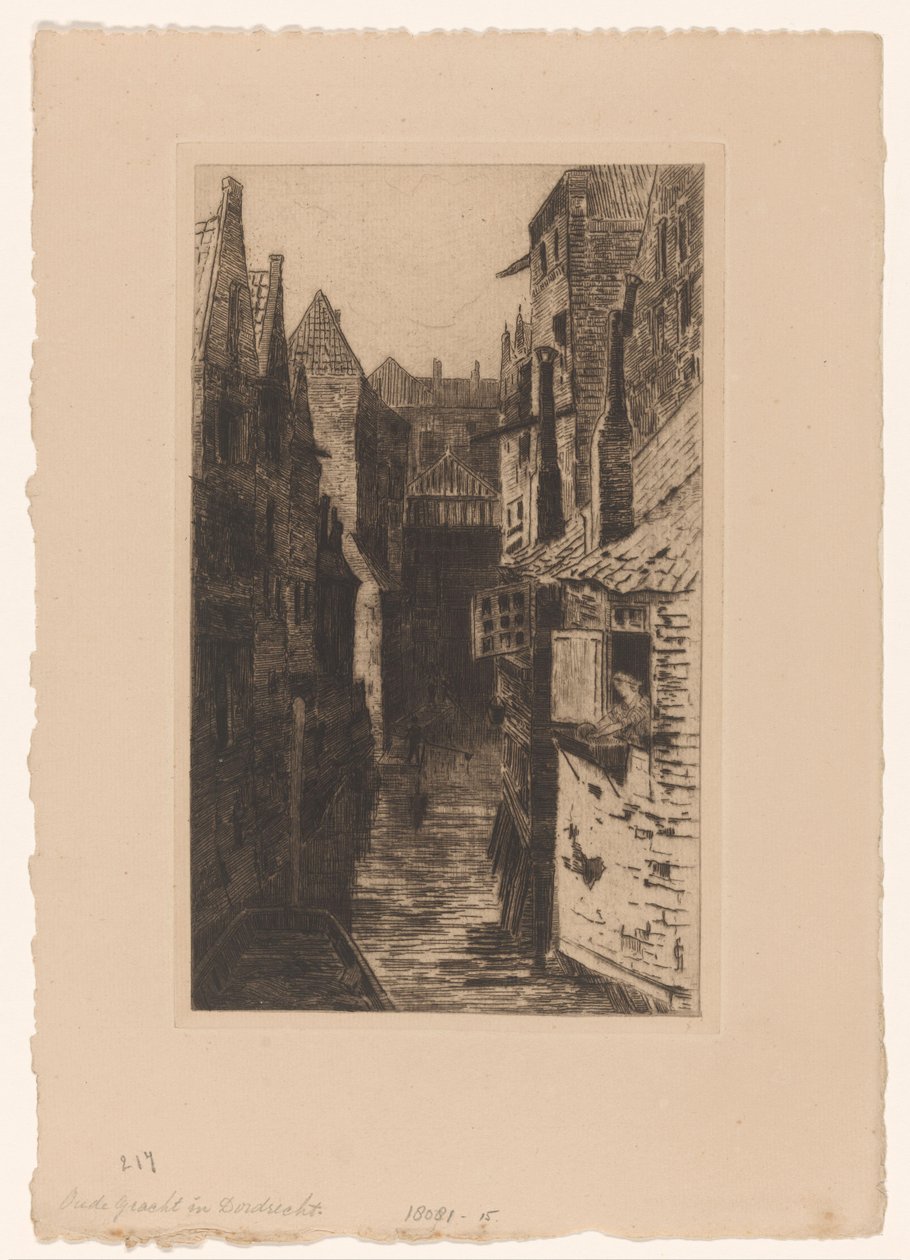 Canal in Dordrecht by Carel Nicolaas Storm van 