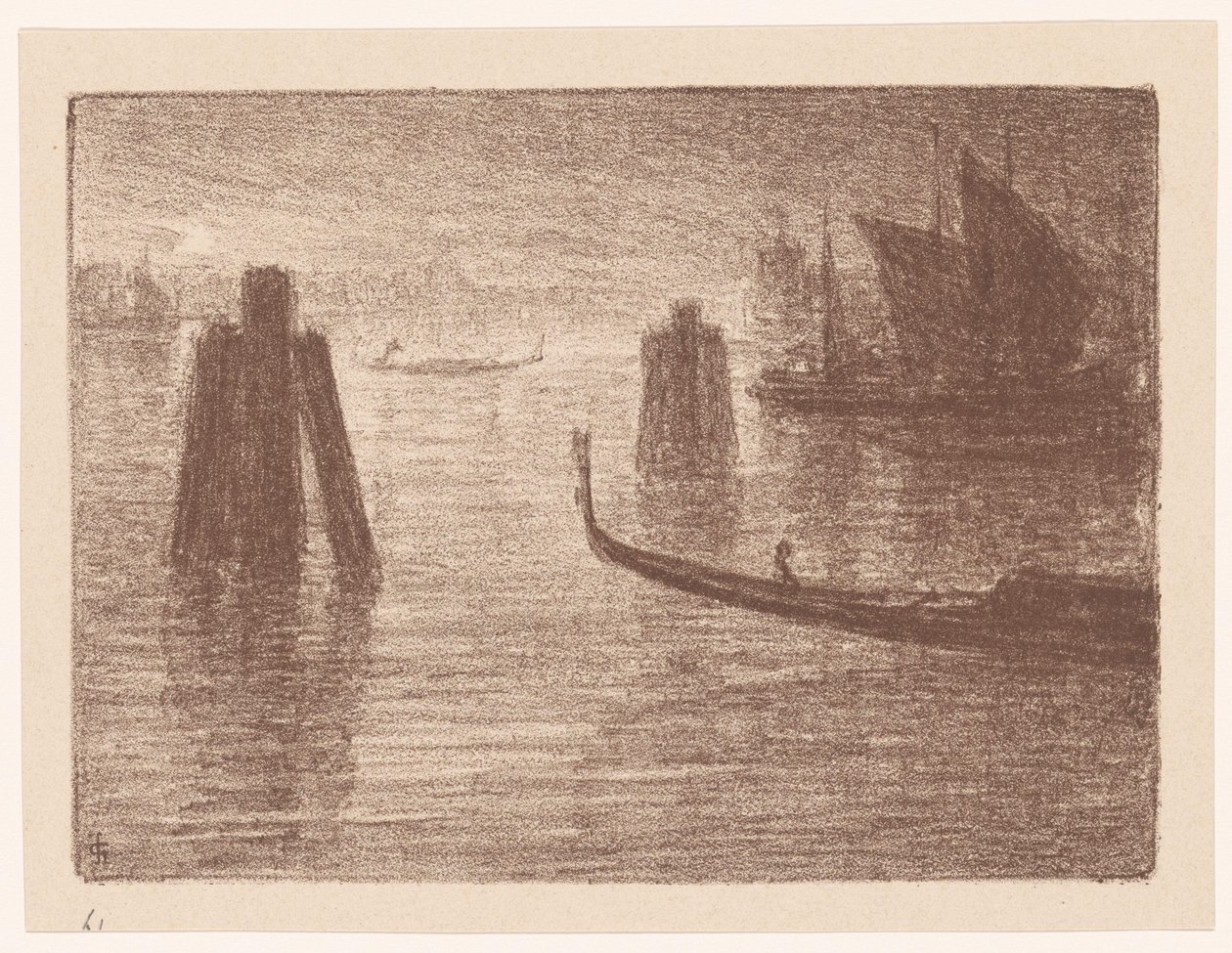 Port in Venice by Carel Nicolaas Storm van 