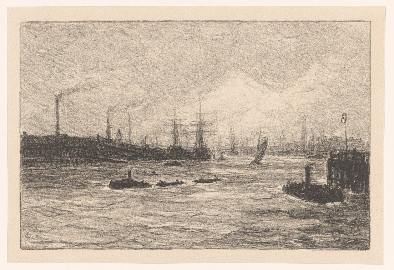 Port of Hamburg by Carel Nicolaas Storm van 