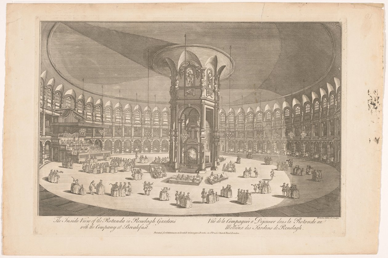 View of the Interior of the Rotunda in Ranelagh Gardens, London, with a Company at Breakfast by Carington Bowles
