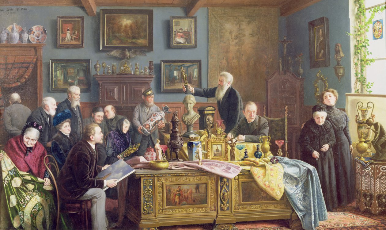 The Auction, 1910 by Carl Johann Spielter
