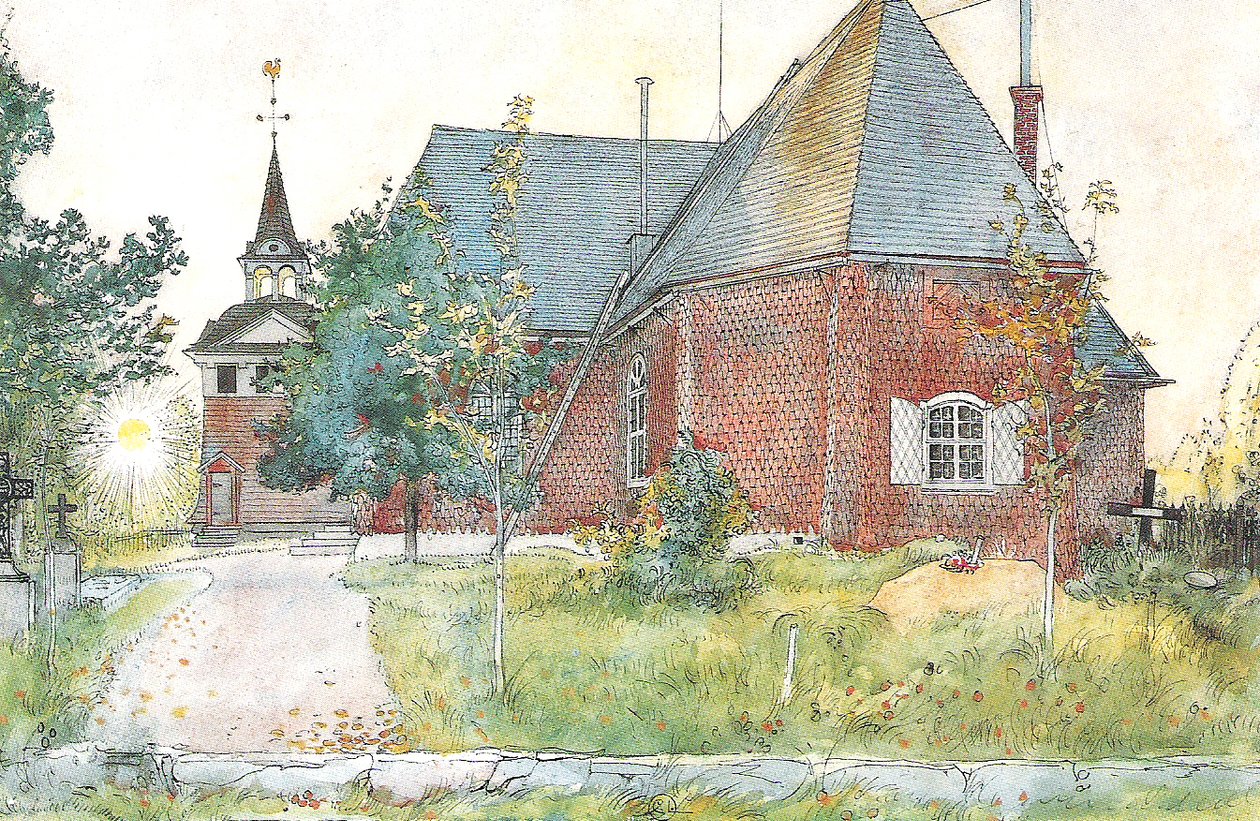 The Old Church of Sundborn by Carl Larsson