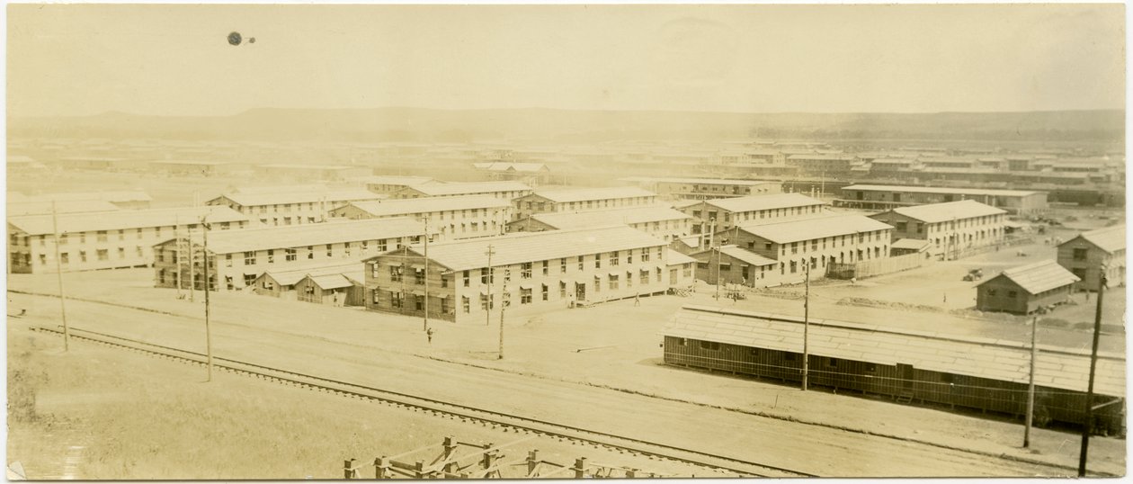 View of Large Grouping of Buildings, Possibly Military Barracks, Taken From an Area of High Ground by Carl Michel
