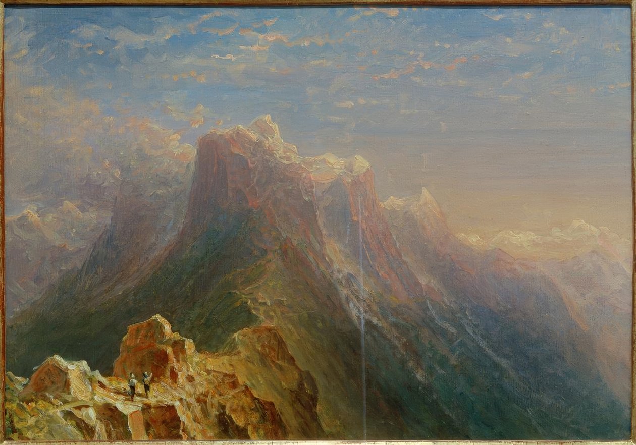 High Mountain Landscape (Gemmipass?) by Carl Morgenstern