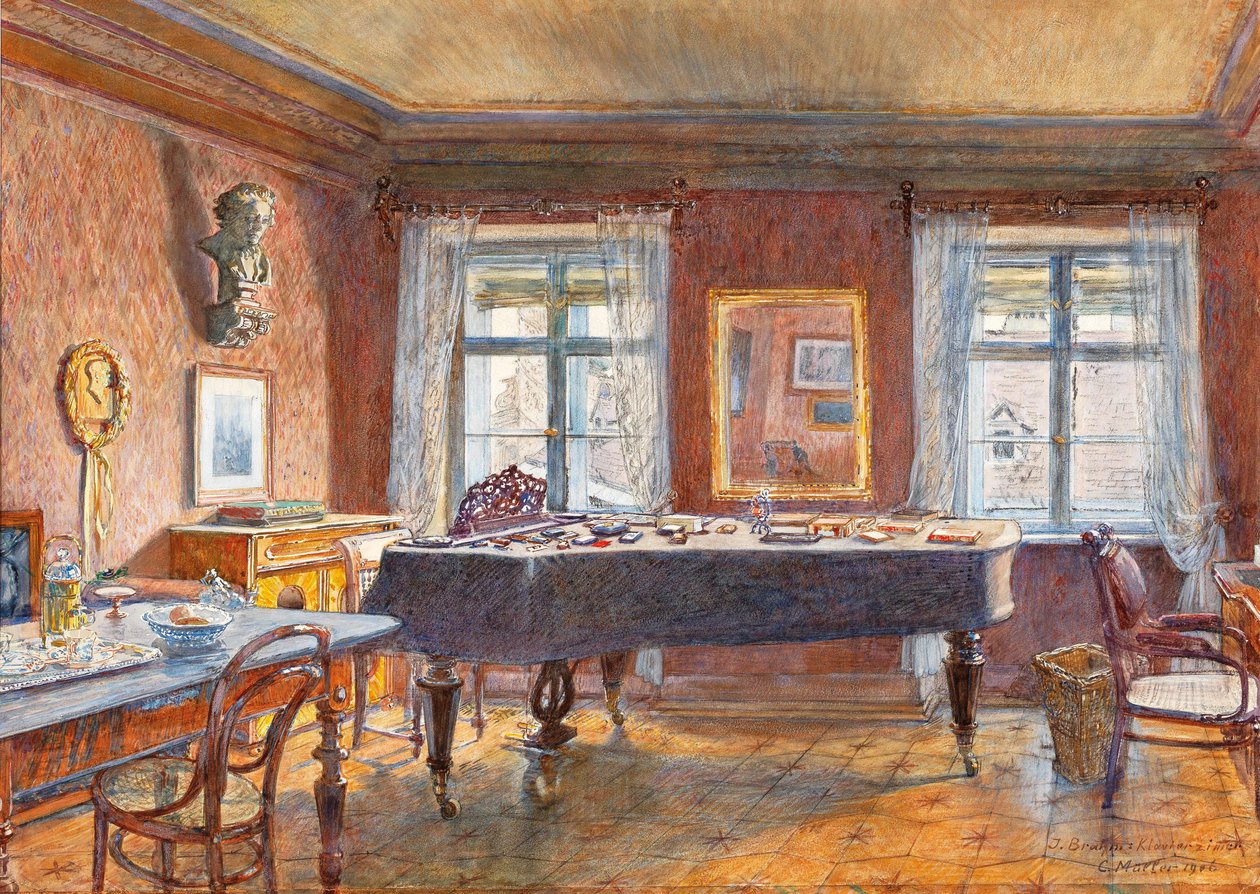 J. Brahms, Piano Room by Carl Muller