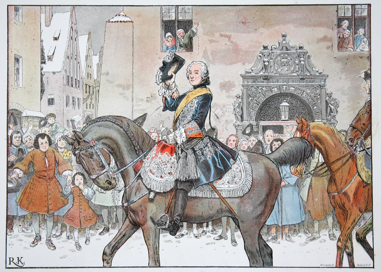 Collection of the Prussian King in Breslau, 3rd January 1741 by Carl Röchling