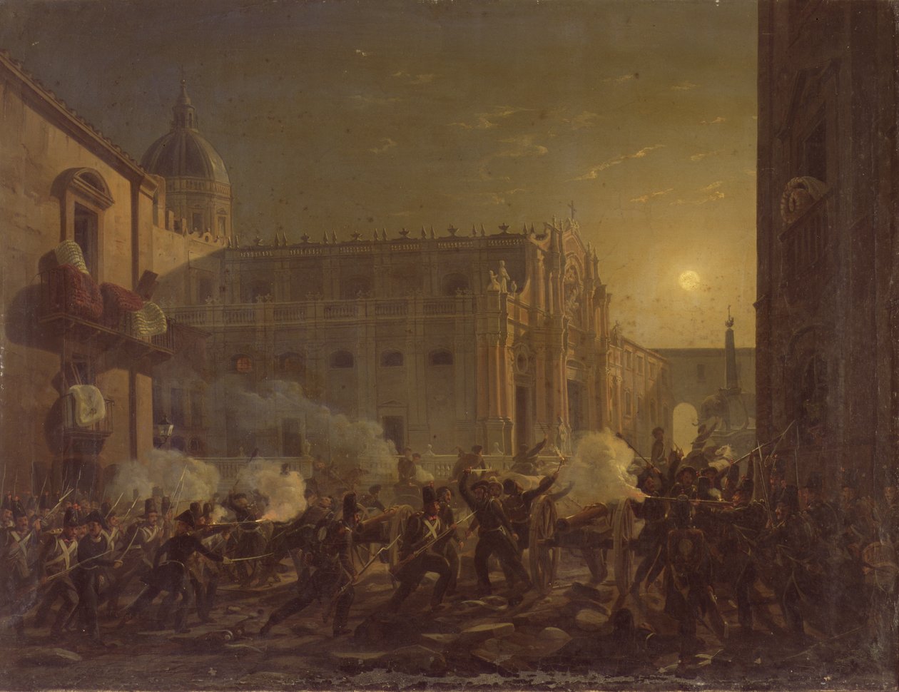 The Burning of Catania after the Town