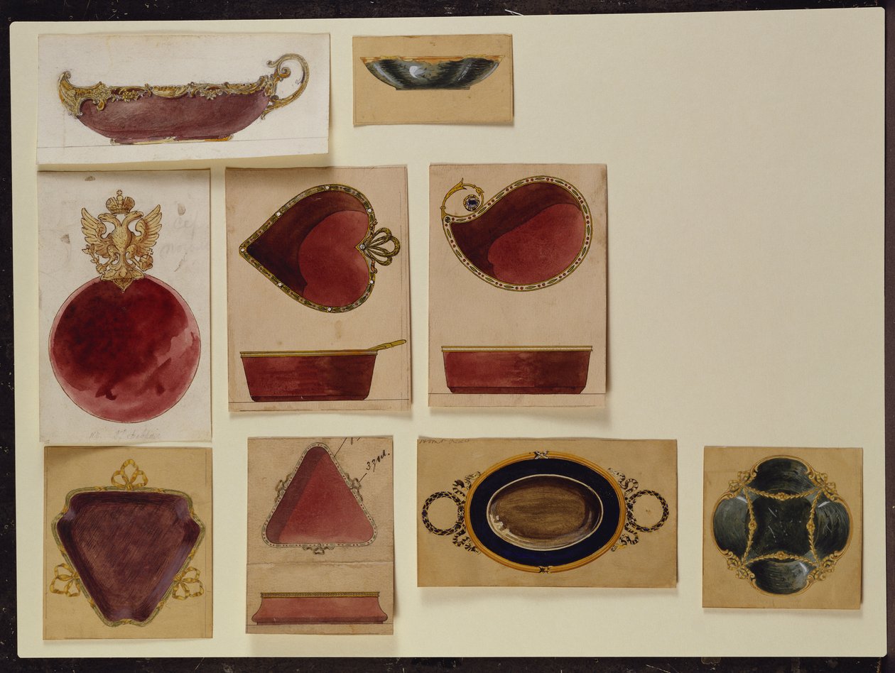 Collection of Dish Designs, House of Carl Faberge by Carl Fabergé