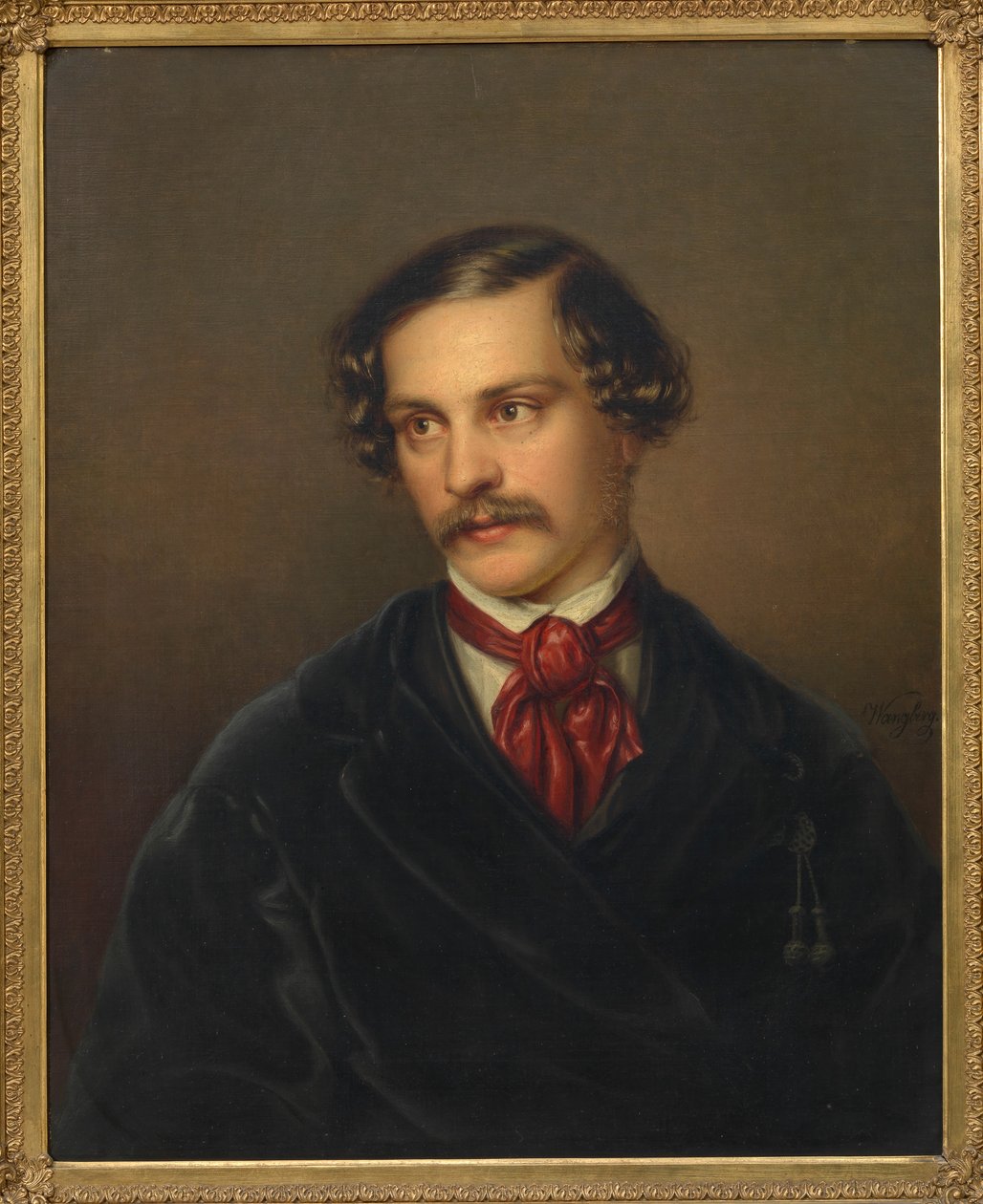 Portrait of the Playwright and Composer Alexander Baumann 1814-1857, ca 1845 by Carl Adolph Wangberg