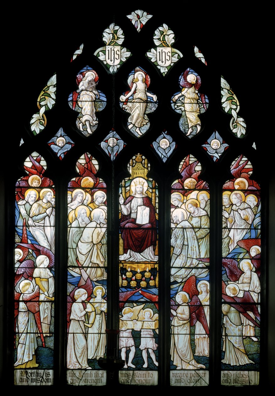Christ In Glory Worshipped By Angels by Carl Almquist