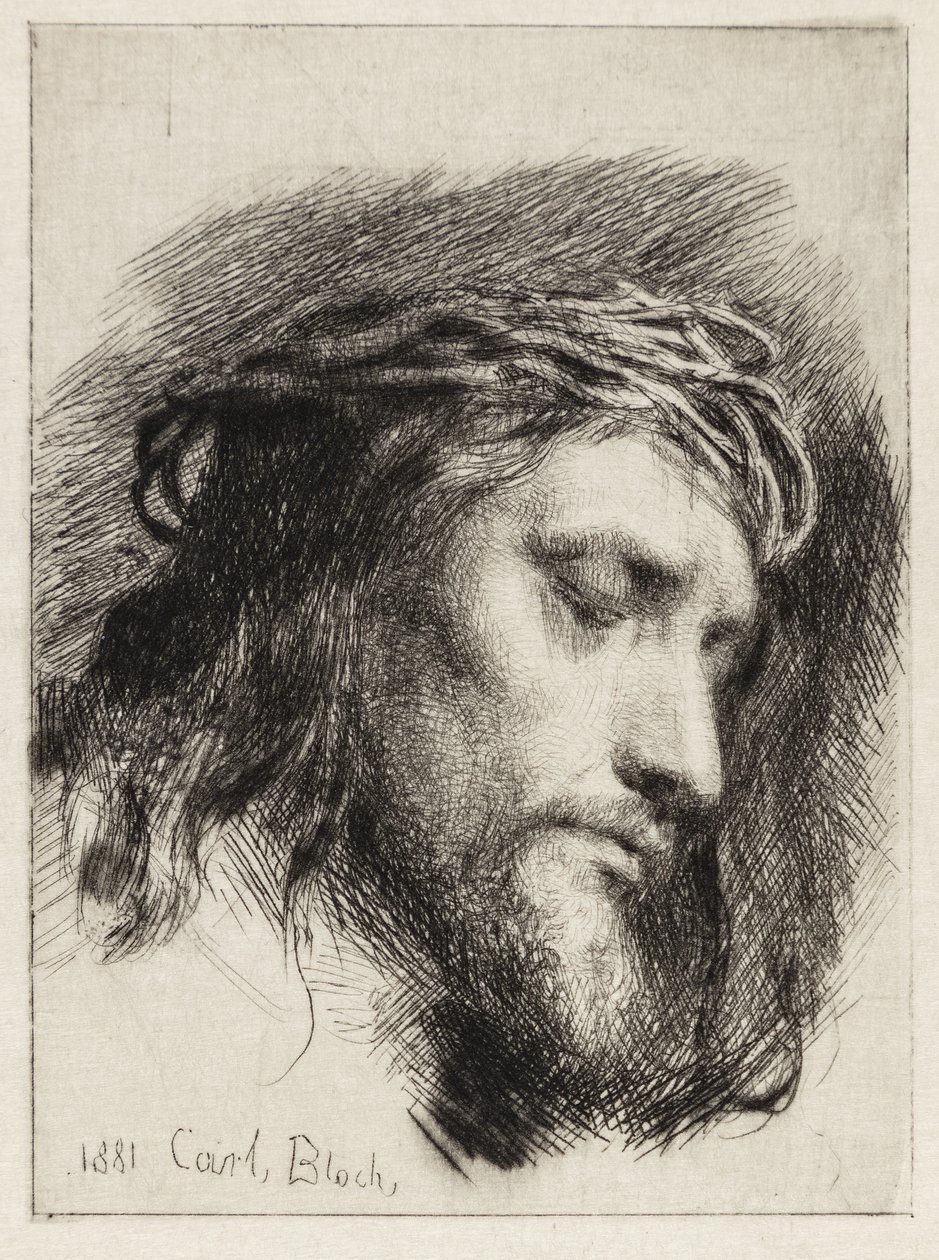 Crowned Head of Christ by Carl Bloch