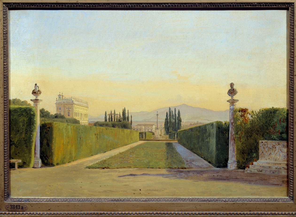 The gardens of Villa Albani by Carl Christian Constantin Hansen