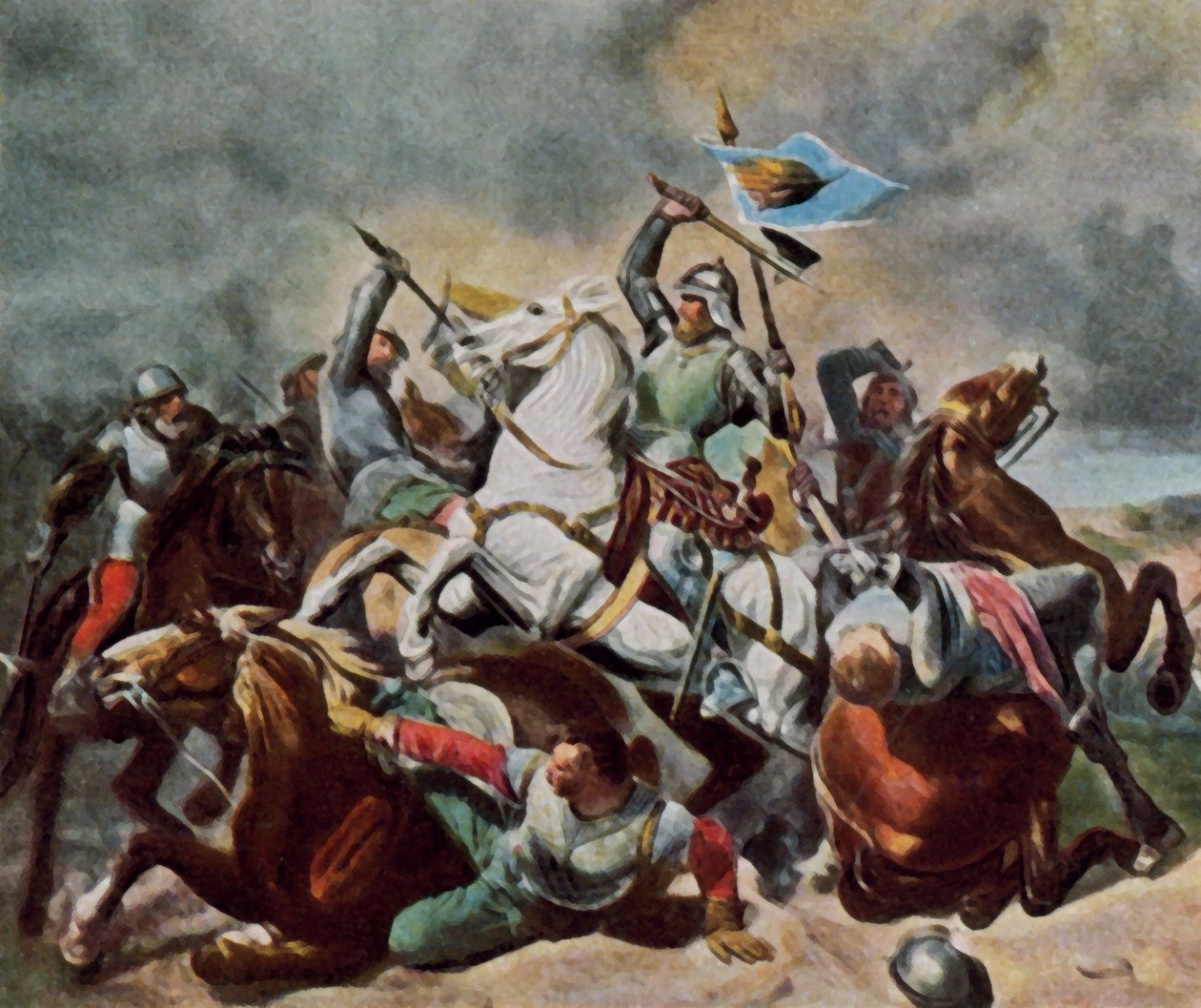 Albrecht Achilles in Battle with the Nurembergers by Carl Constantin Steffeck