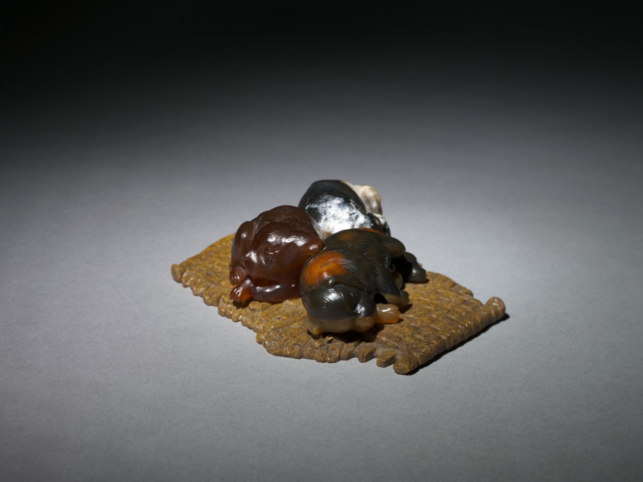 Puppies on a Mat, late 1800s-early 1900s by Carl Fabergé