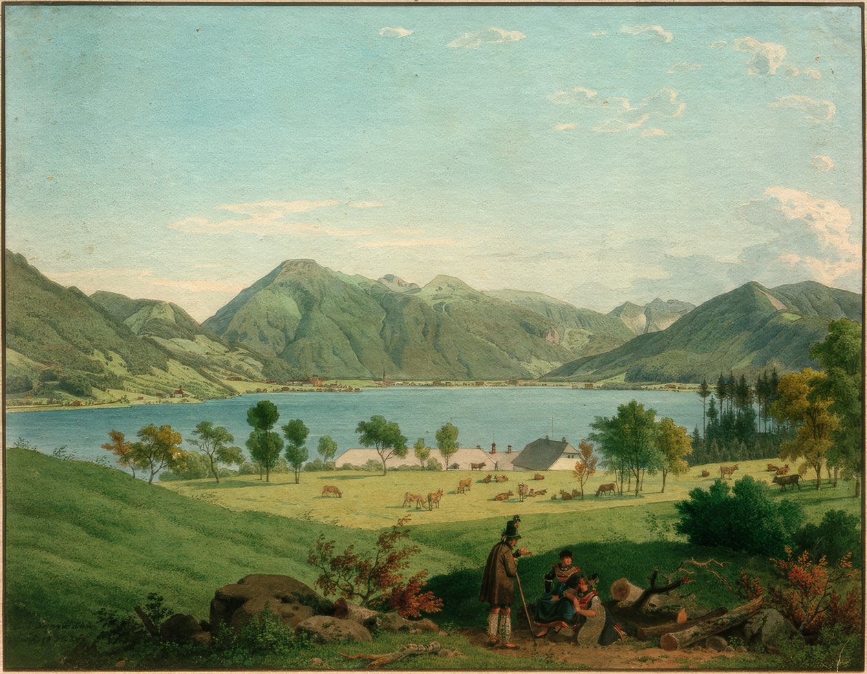 Lake Tegernsee near Kaltenbrunn by Carl Friedrich Heinzmann