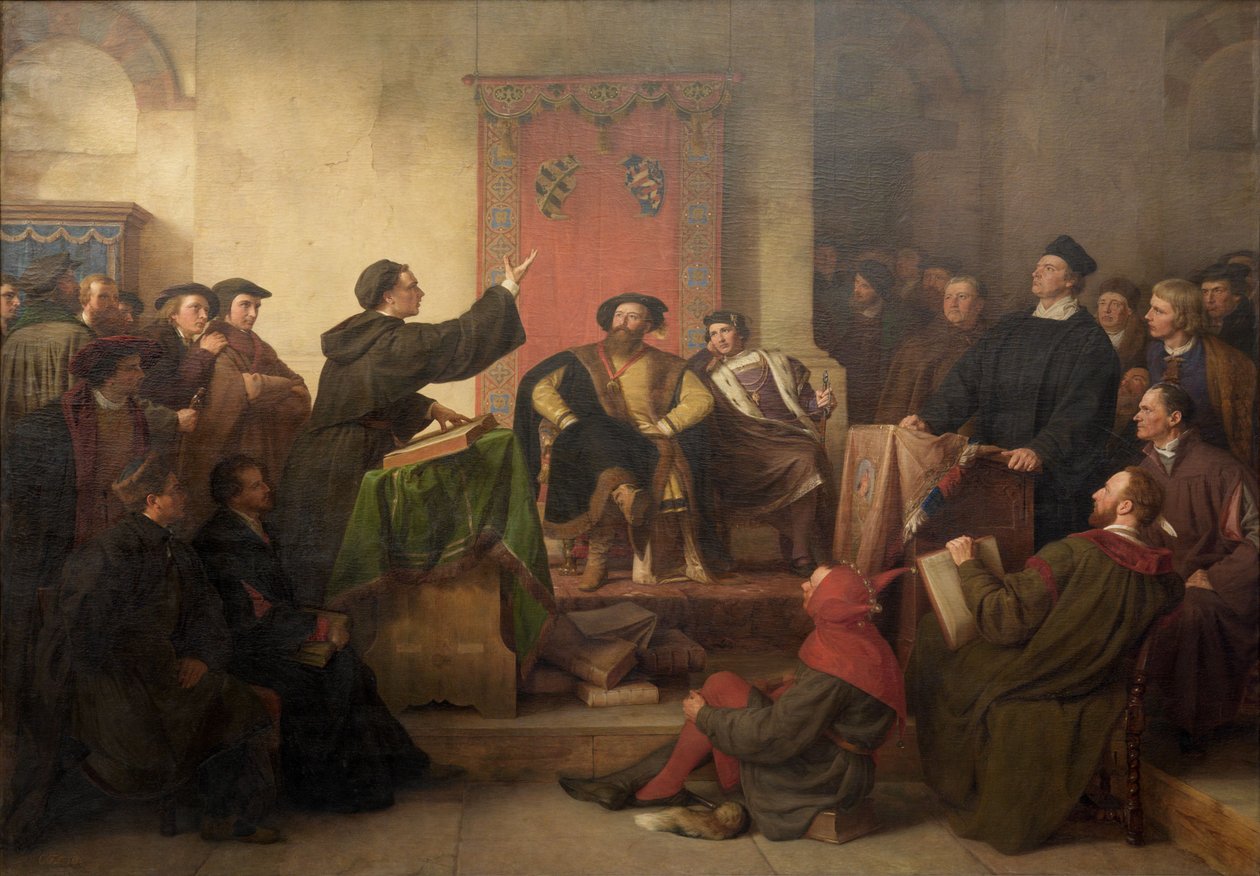Disputation between Luther and Eck by Carl Friedrich Lessing