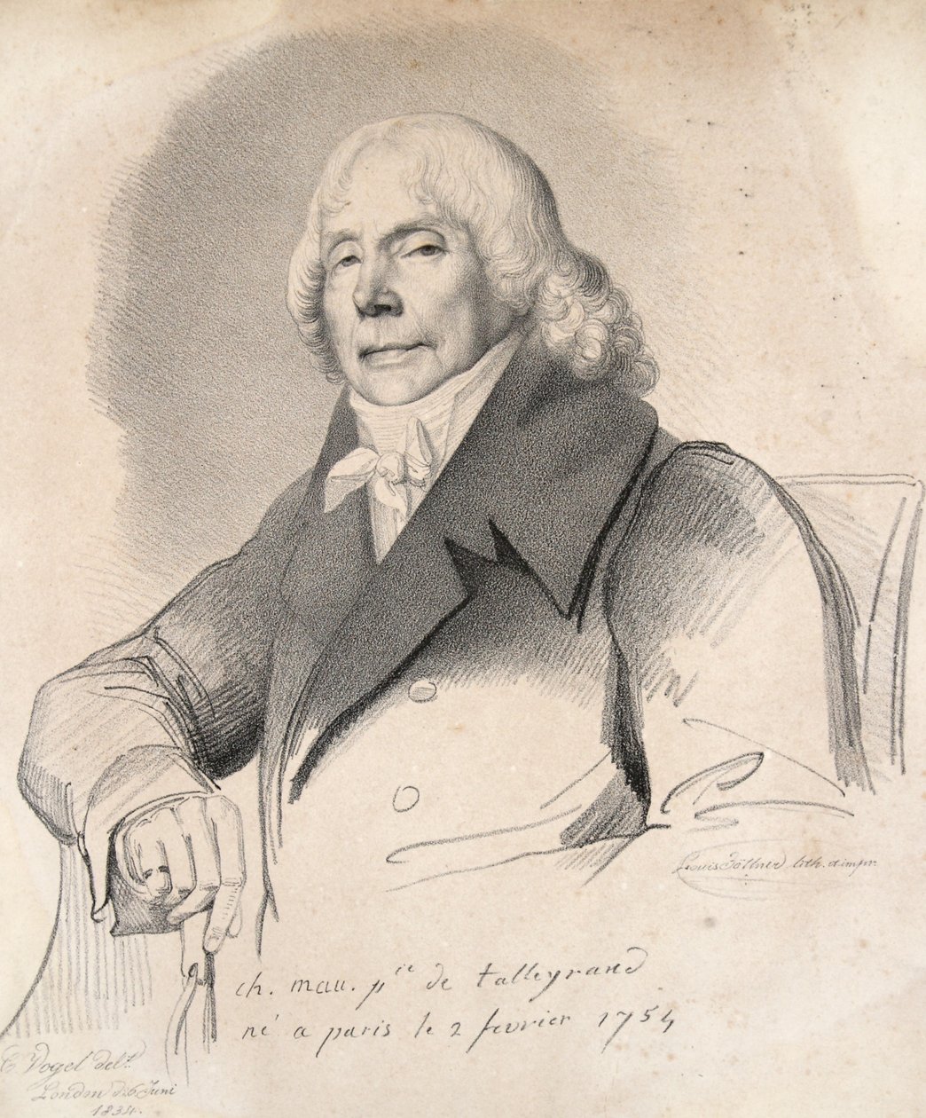 Charles Maurice Prince de Talleyrand, 1834 by Carl Friedrich Otto Vogel