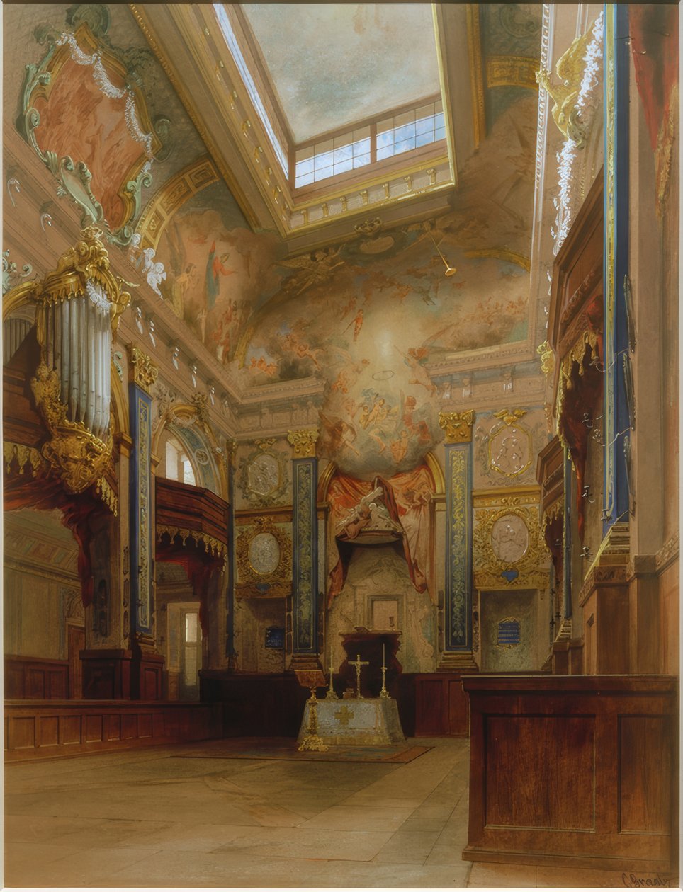 Chapel in Charlottenburg Palace by Carl Georg Anton Gräb