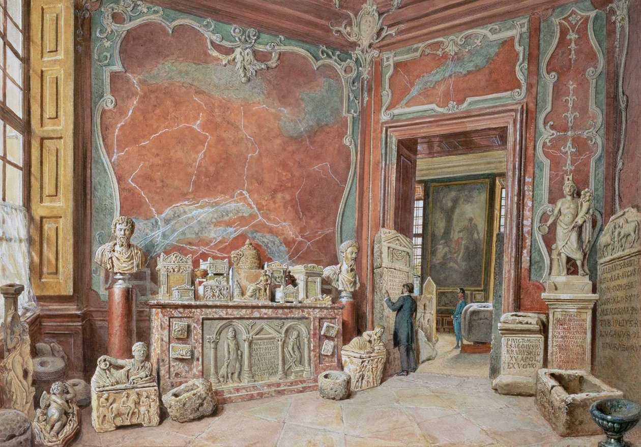 The Marble Cabinet with the Antiques by Carl Goebel d. J.
