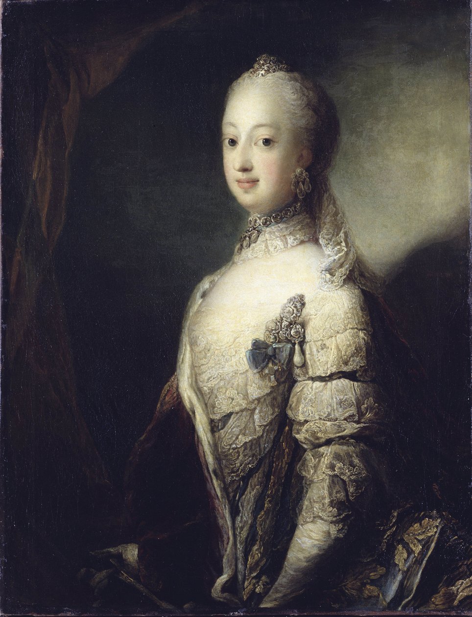 Portrait of Sophia Magdalena of Denmark, Queen of Sweden by Carl Gustaf Pilo by Carl Gustaf Pilo
