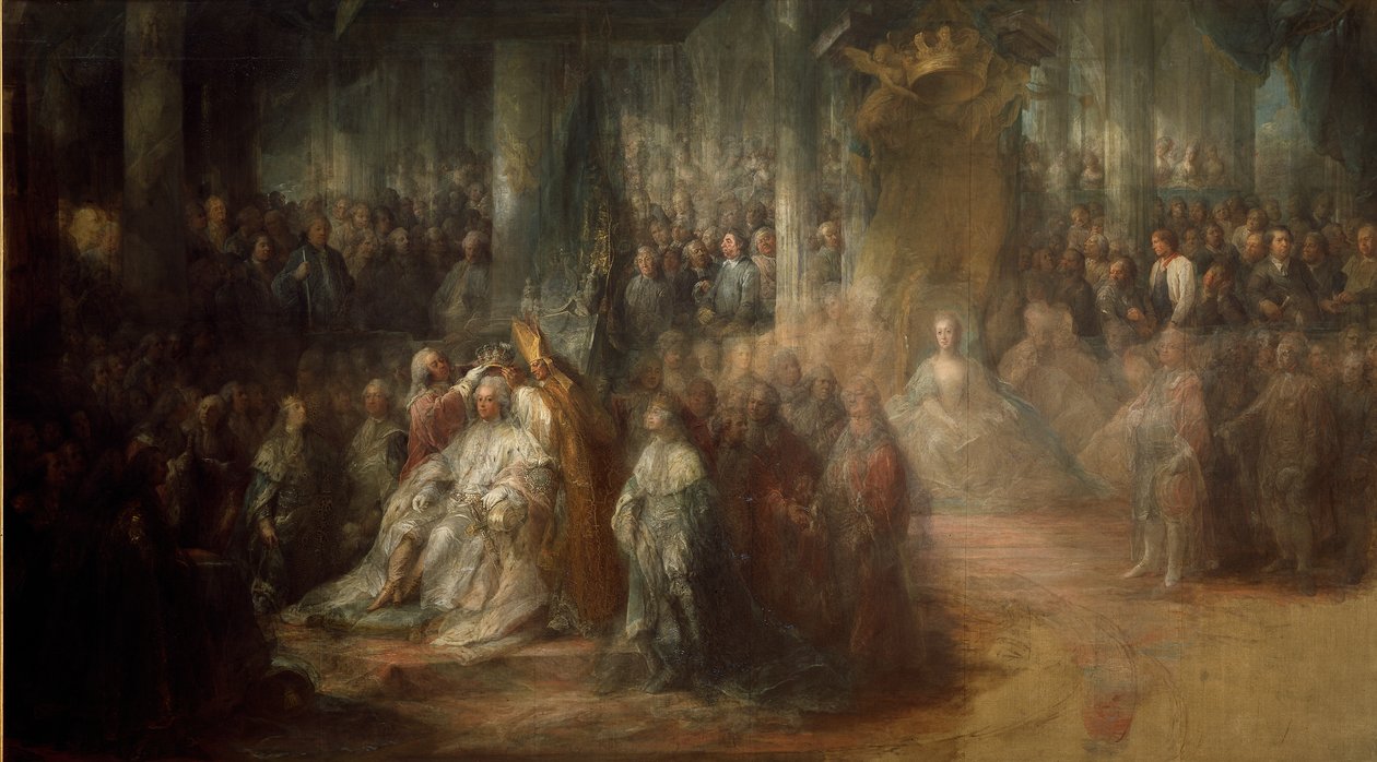The Coronation of King Gustav III of Sweden (1746-92) by Carl Gustaf Pilo