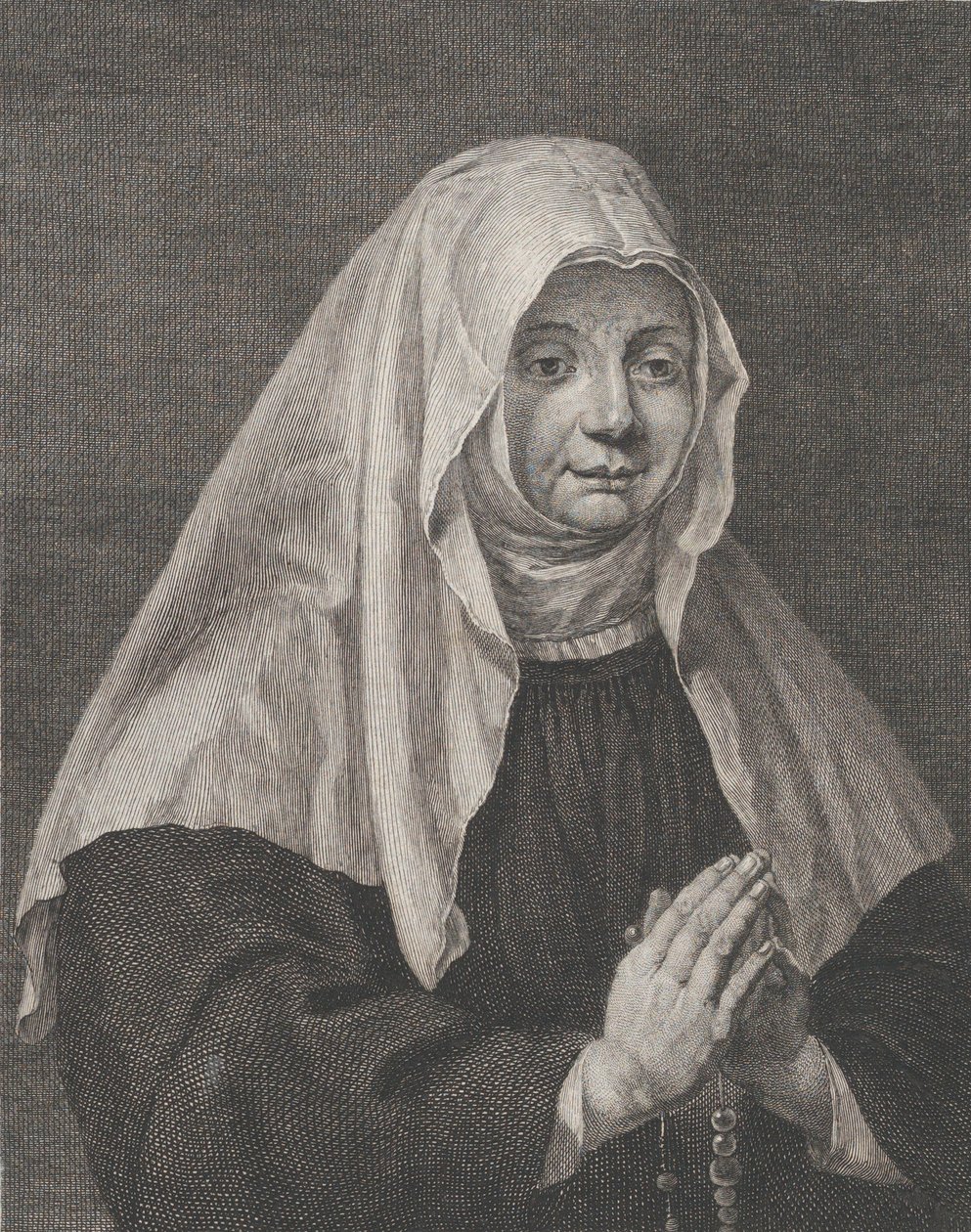 Portrait of a Praying Nun, ca. 1771 by Carl Guttenberg
