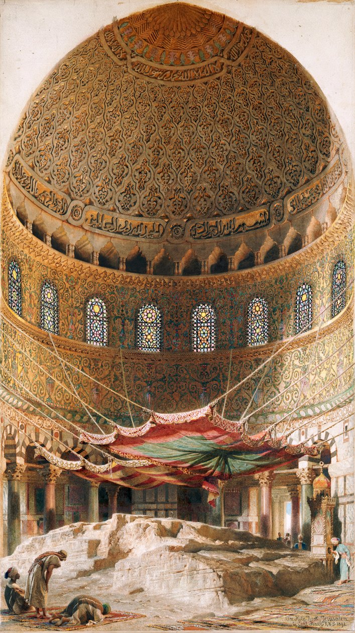 The Holy Rock, summit of Mount Moriah, Jerusalem by Carl Haag