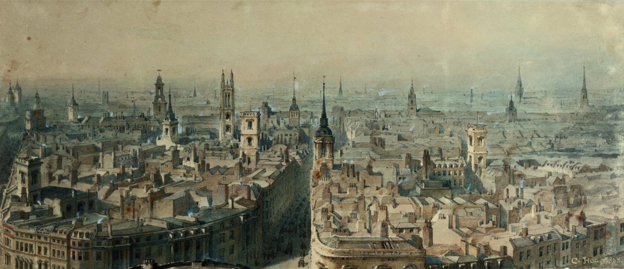 View of London from Monument looking North by Carl Haag