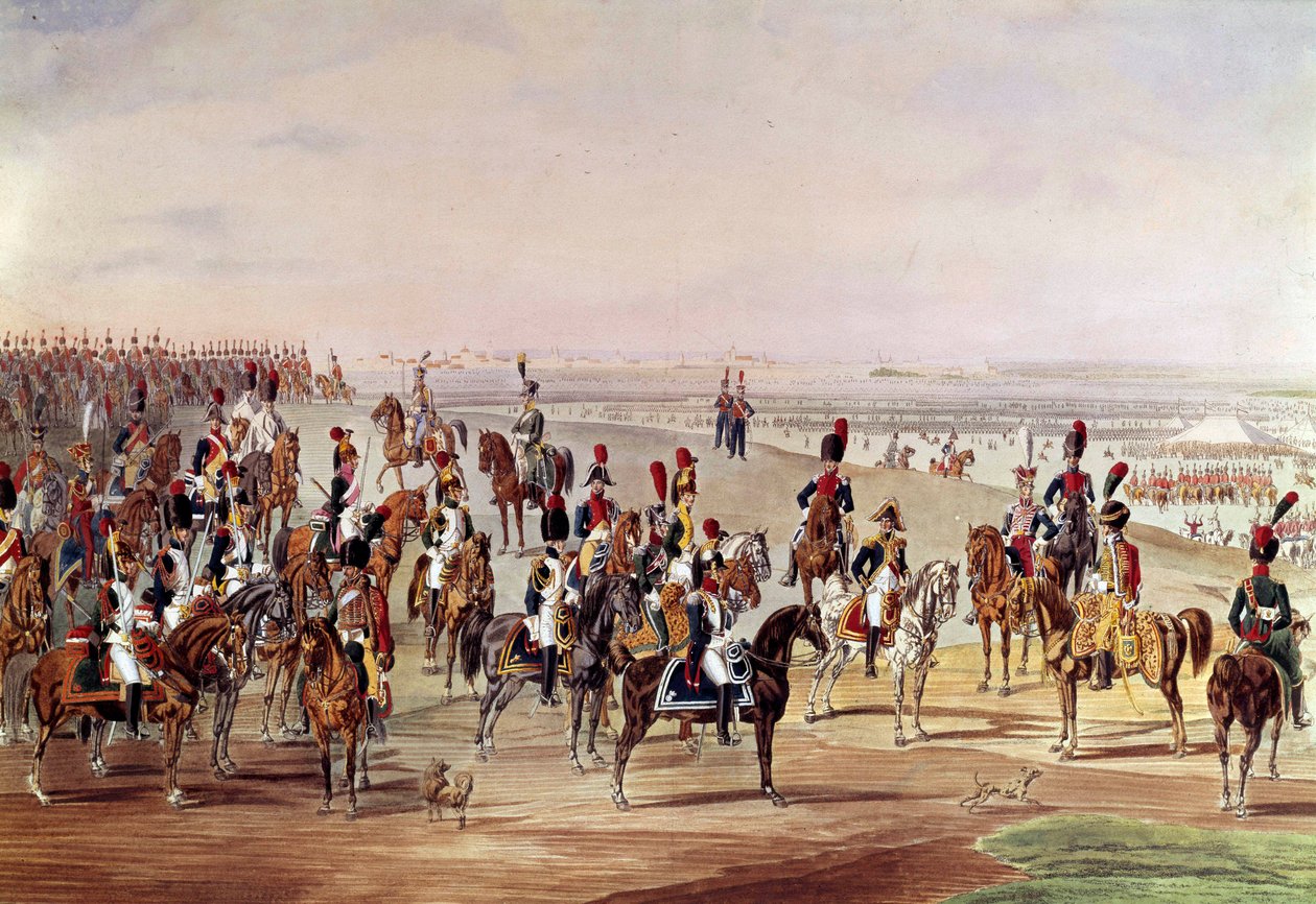 General picture of the French cavalry, circa 1809 (Illustration) by Carl Heinrich Rahl