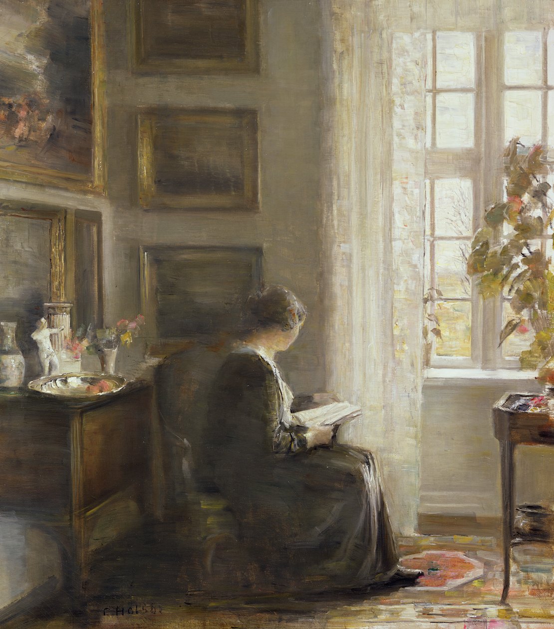 Reading by a Sunny Window by Carl Holsoe
