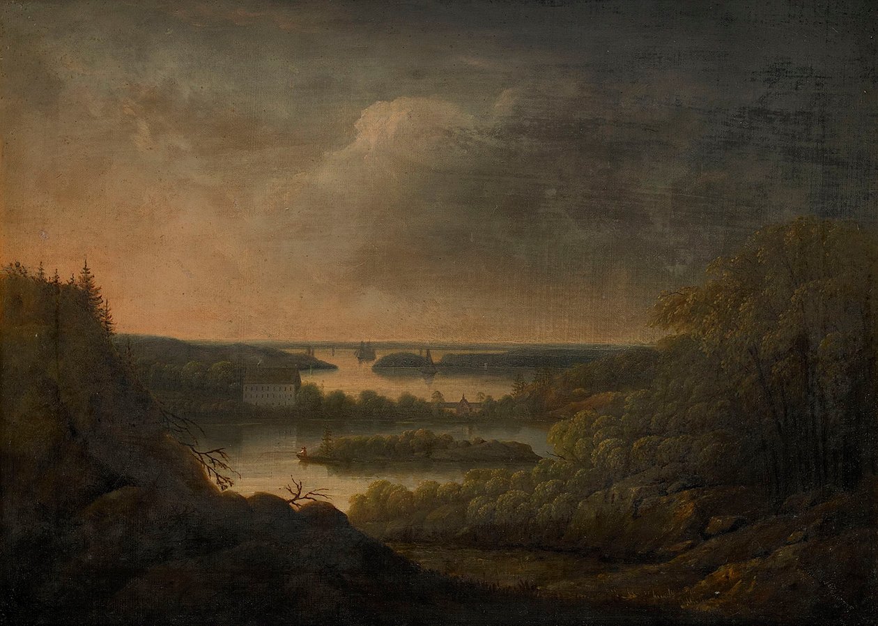 View over Velamsund Manor by Carl Johan Fahlcrantz