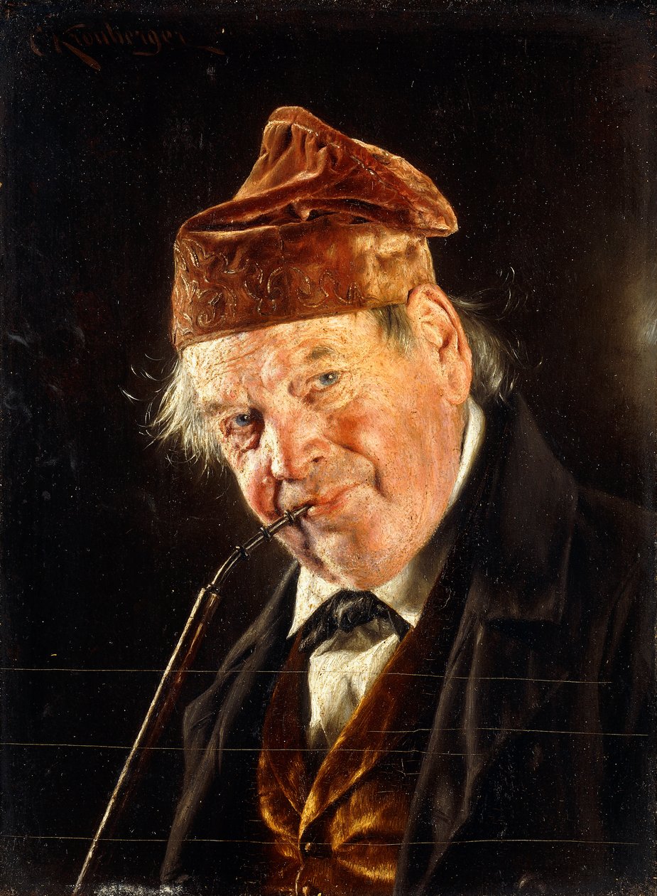 A Man with a Pipe by Carl Kronberger