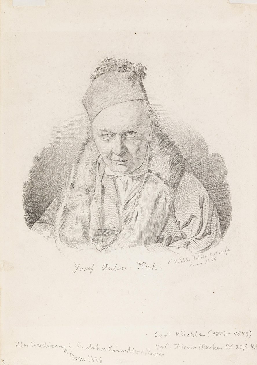 Portrait of the Painter Joseph Anton Koch 1768-1839 by Carl Küchler