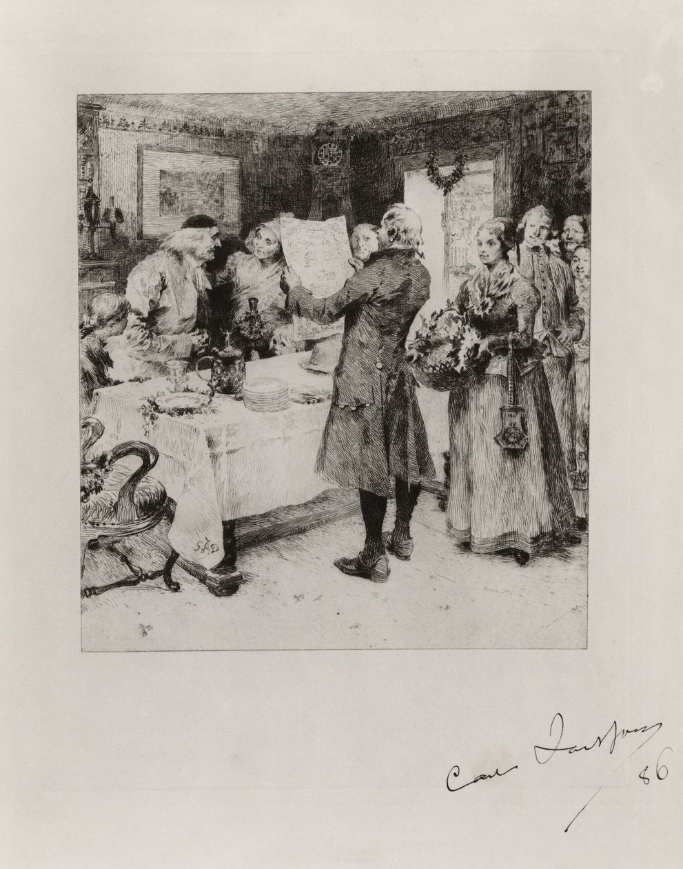 The Joyful Feast. Illustration for Anna Maria Lenngren