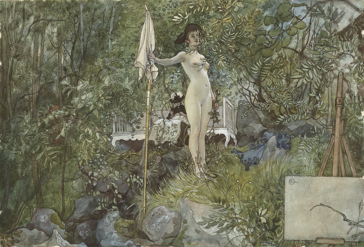 Open-Air Studio, from A Home series, c.1895 by Carl Larsson
