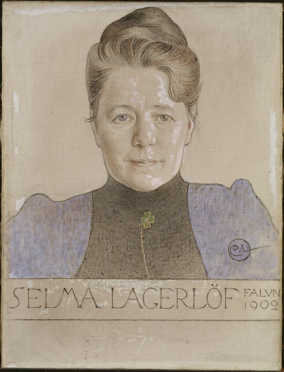 Portrait of the author Selma Lagerloef by Carl Larsson