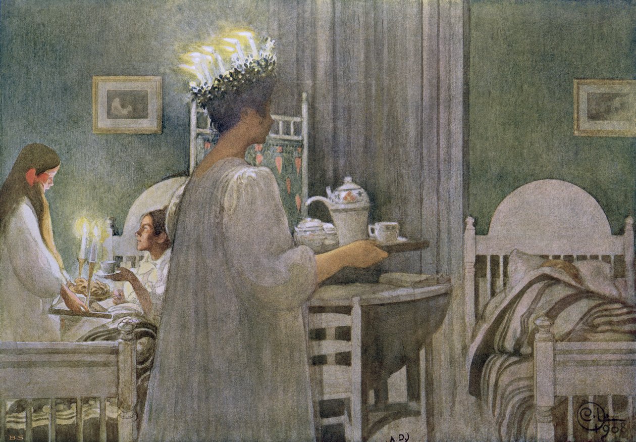 The Feast of St. Lucy on 13th December by Carl Larsson