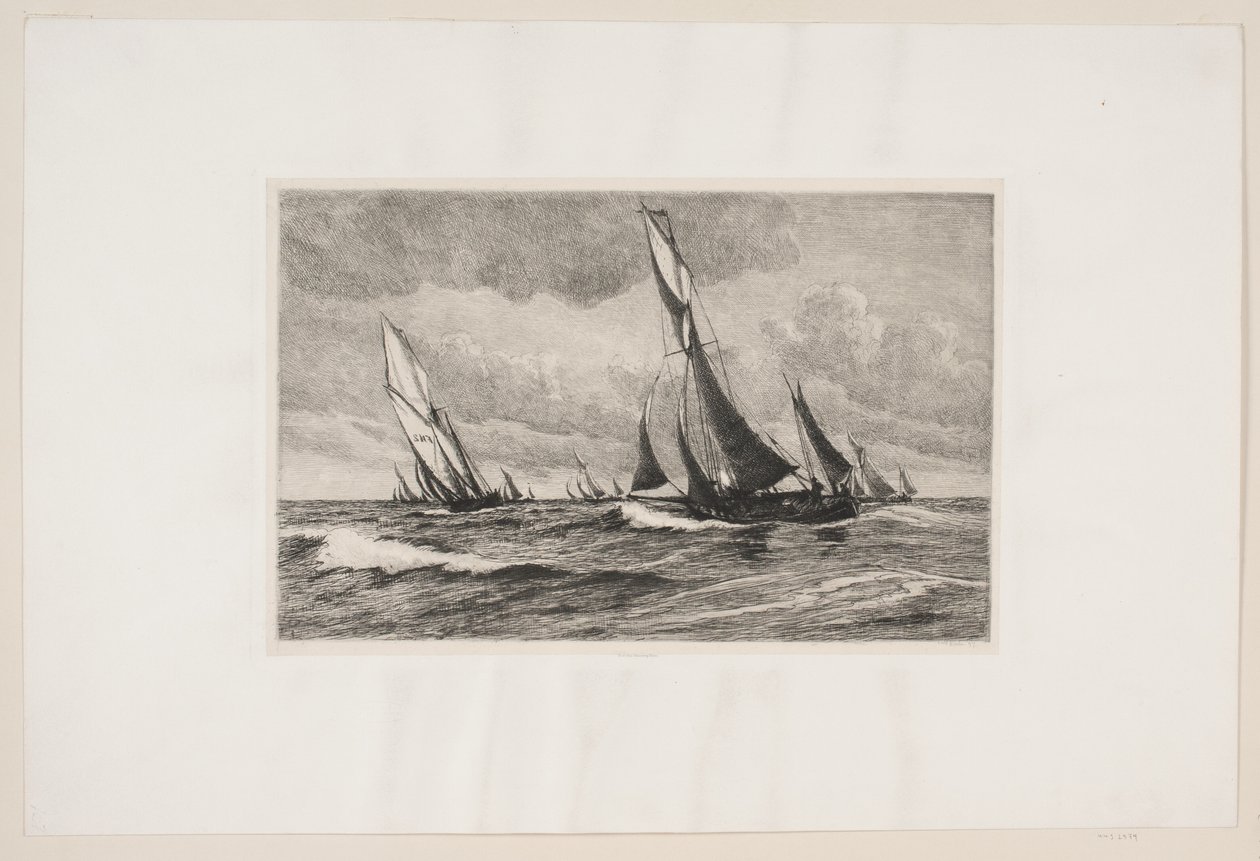 Fishing Cutters Setting Sail by Carl Locher