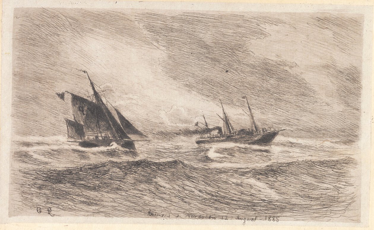 Storm in the North Sea. Arcturus Gets a Pilot by Carl Locher