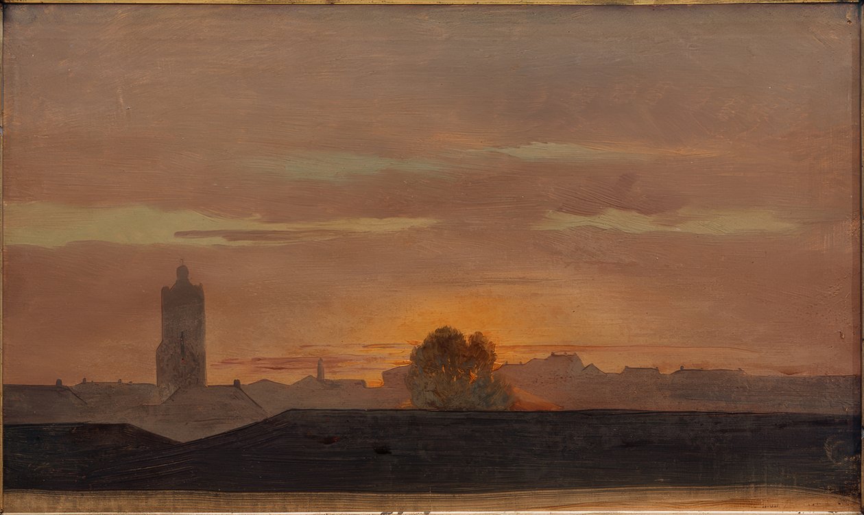 Darmstadt, View from the Castle Studio by Carl Ludwig Seeger